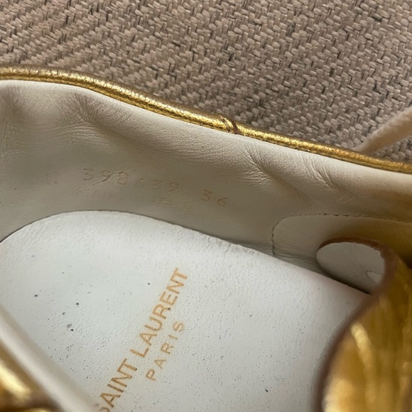 Saint Laurent Gold Sneakers 36 - Picture 6 of 9
